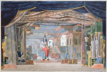 Egyptisch Decorontwerp voor Act III van 